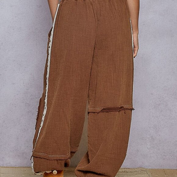 Vintage Washing Double Gauze Stud Detail Hoodie Jacket & Bottoms - Picture 3 of 5